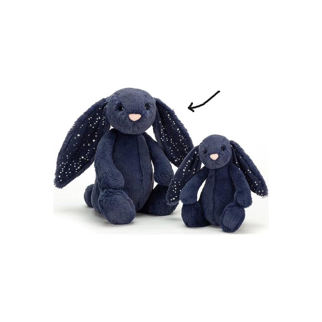 Peluche Lapin Bleu Nuit 31cm - Bashful Stardust - Jellycat 2 Peluche Lapin Bleu Nuit 31cm - Bashful Stardust - Jellycat – Image 2