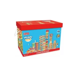 Jeu De Construction - 500 Pièces En Bois - Jeujura -Petits Rêves Soldes jeujura tecap color 500 planchettes en bois de couleur 3