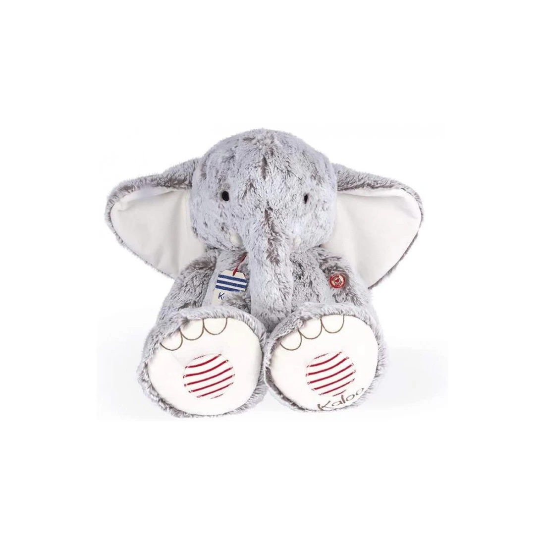 Eléphant Noa Gris Prestige Xl - Rouge Kaloo 2 Eléphant Noa Gris Prestige Xl - Rouge Kaloo – Image 2