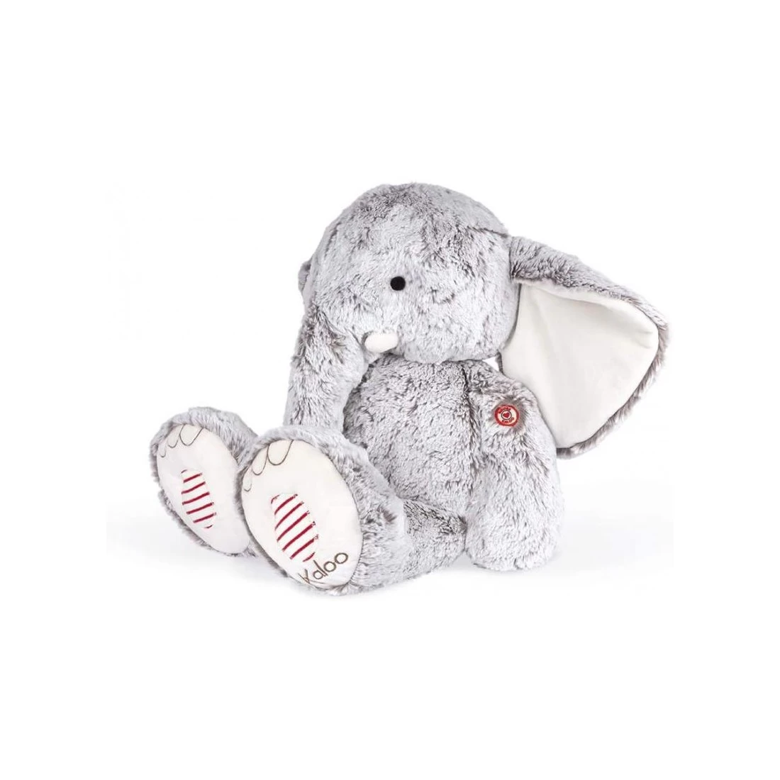 Eléphant Noa Gris Prestige Xl - Rouge Kaloo 1 Eléphant Noa Gris Prestige Xl - Rouge Kaloo