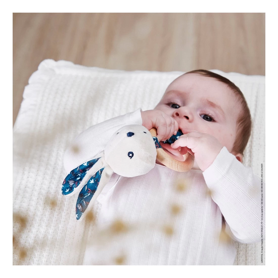 Peluche Hochet Lapin Nature - K'Doux Kaloo 3 Peluche Hochet Lapin Nature - K'Doux Kaloo – Image 3