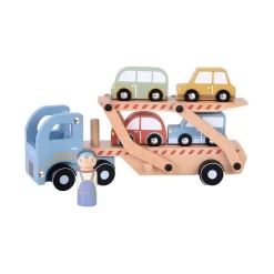Camion Transporteur En Bois - Little Dutch -Petits Rêves Soldes little dutch camion transport voitures en bois 4