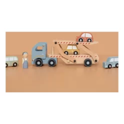 Camion Transporteur En Bois - Little Dutch -Petits Rêves Soldes little dutch camion transport voitures en bois 5