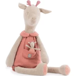 Peluche Géante Bibiscus La Girafe "Sous Mon Baobab" - Moulin Roty -Petits Rêves Soldes moulin roty girafe geante sous mon baobab 3