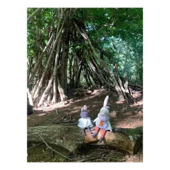 Peluche Grand Lapin Plume Après La Pluie - Moulin Roty -Petits Rêves Soldes moulin roty grand lapin plume apres la pluie 4