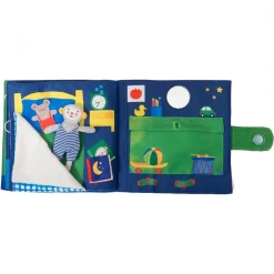 Livre Tissu Ma Journée - Les Popipop - Moulin Roty -Petits Rêves Soldes moulin roty livre tissu ma journee les popipop 4