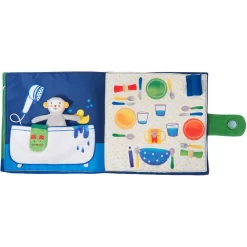 Livre Tissu Ma Journée - Les Popipop - Moulin Roty -Petits Rêves Soldes moulin roty livre tissu ma journee les popipop 6