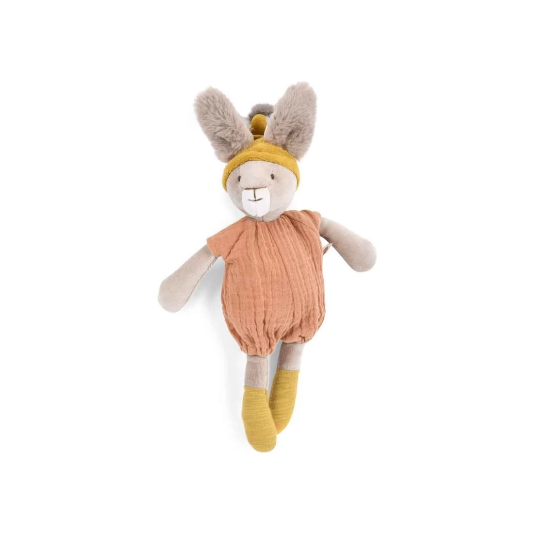 Doudou Petit Lapin Argile Trois Petits Lapins - Moulin Roty 1 Doudou Petit Lapin Argile Trois Petits Lapins - Moulin Roty