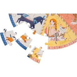 Puzzle Le Manège 45 Pièces Les Parisiennes - Moulin Roty -Petits Rêves Soldes moulin roty puzzle le manege 45 pieces les parisiennes 3