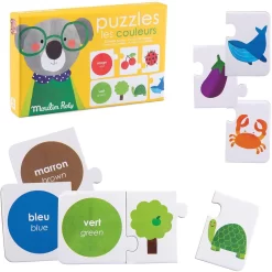 Puzzles Les Couleurs - Les Popipop - Moulin Roty -Petits Rêves Soldes moulin roty puzzles les couleurs les popipop 4