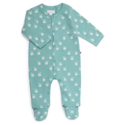 Pyjama Bébé 1 Mois - Vert Sauge En Jersey - Pomme Des Bois - Moulin Roty