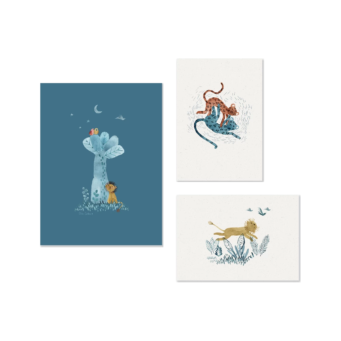 Set De 3 Affiches - Sous Mon Baobab - Moulin Roty 2 Set De 3 Affiches - Sous Mon Baobab - Moulin Roty – Image 2