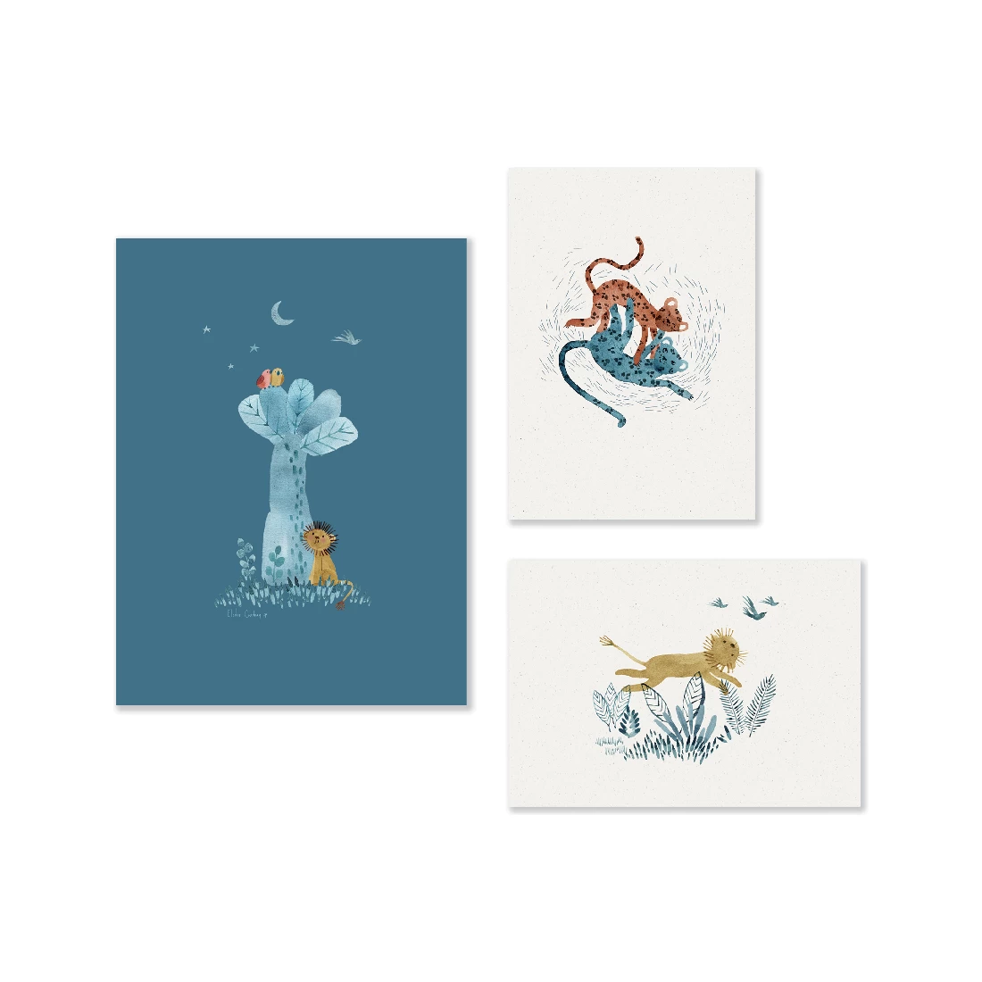 Set De 3 Affiches - Sous Mon Baobab - Moulin Roty 5 Set De 3 Affiches - Sous Mon Baobab - Moulin Roty – Image 5