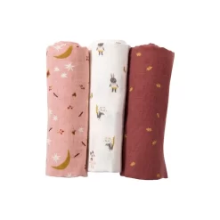 Coffret De 3 Langes En Coton Bio "Après La Pluie" - Moulin Roty 8 Coffret De 3 Langes En Coton Bio "Après La Pluie" - Moulin Roty -Petits Rêves Soldes moulin roty set de 3 langes imprimes apres la pluie 3