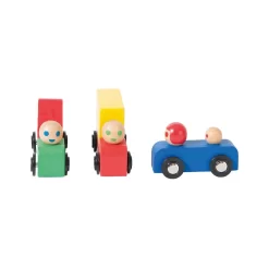 Set Voiture Et Camions En Bois - Dans La Ville - Moulin Roty -Petits Rêves Soldes moulin roty set voiture et camions en bois dans la ville 3