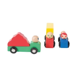 Set Voiture Et Camions En Bois - Dans La Ville - Moulin Roty -Petits Rêves Soldes moulin roty set voiture et camions en bois dans la ville 4