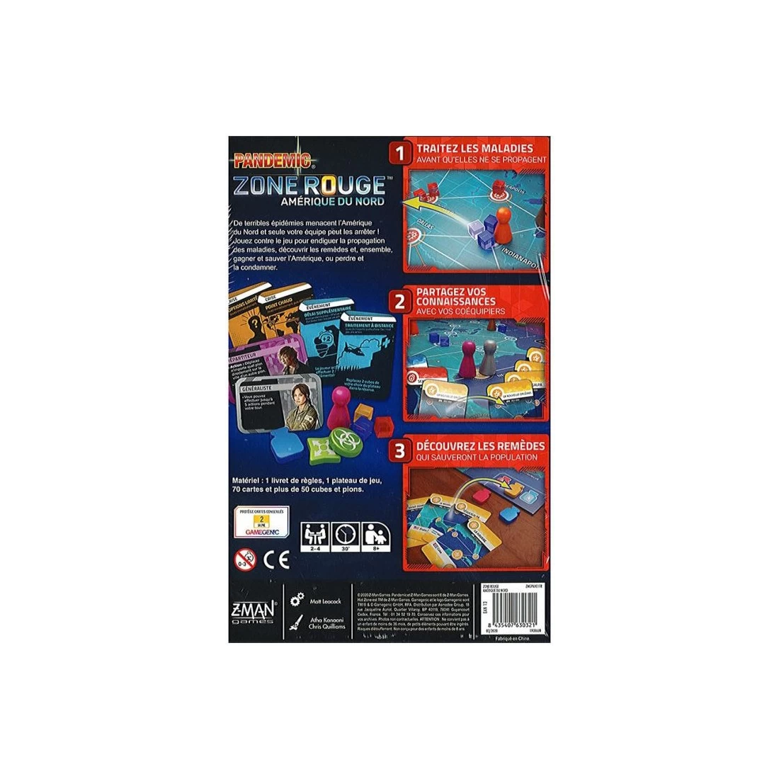 Pandemic Zone Rouge - Amérique Du Nord - Z-man Games 3 Pandemic Zone Rouge - Amérique Du Nord - Z-man Games – Image 3